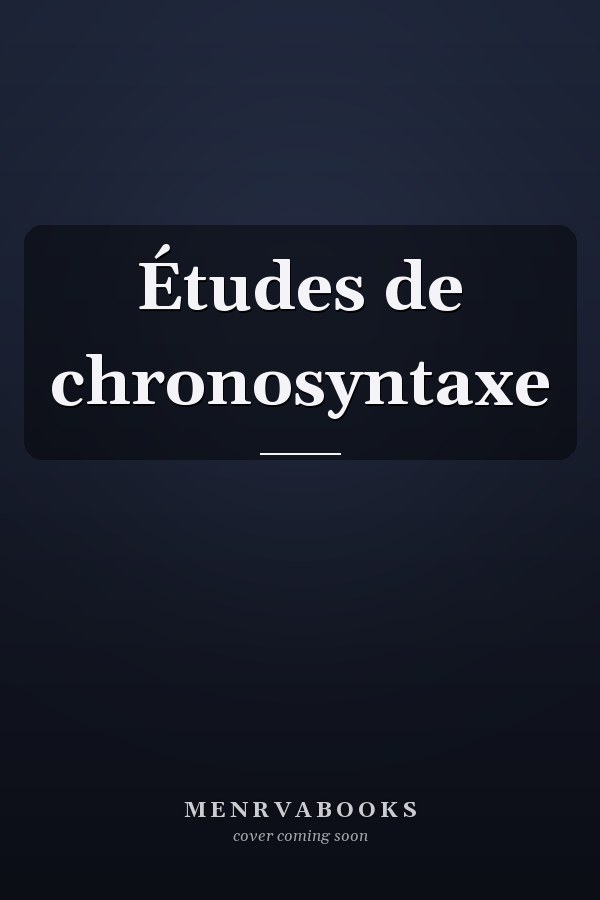 Études de chronosyntaxe