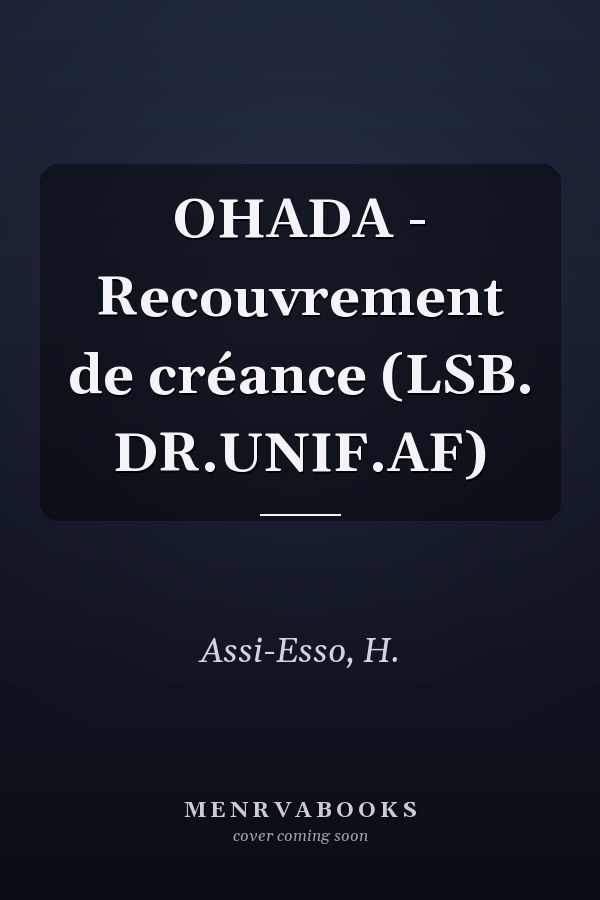 OHADA - Recouvrement de créance (LSB. DR.UNIF.AF)