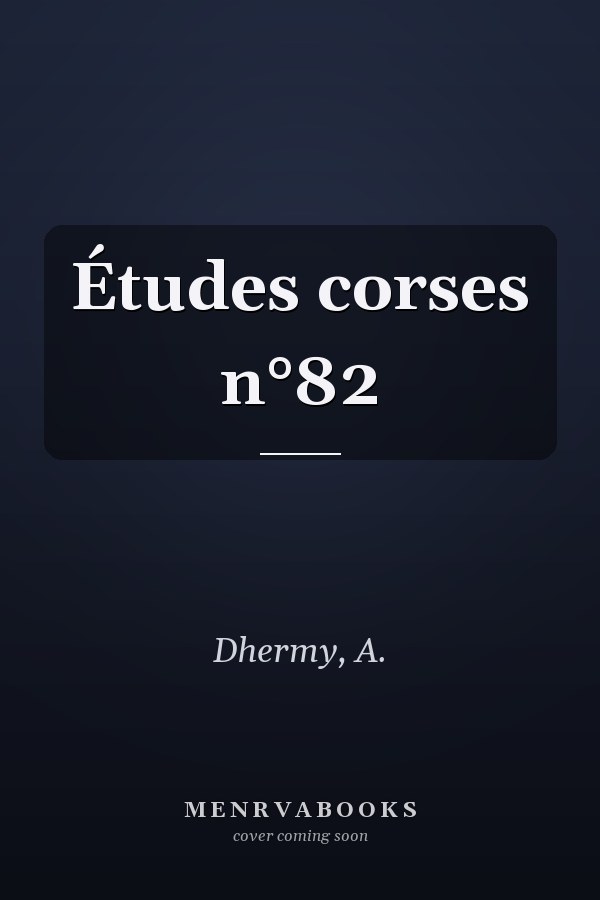 Études corses n°82