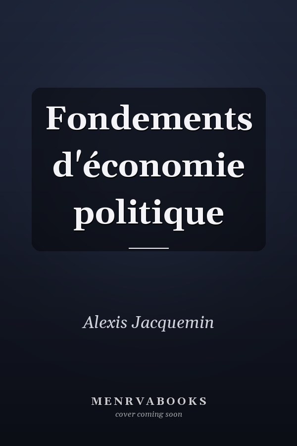 Fondements d'économie politique