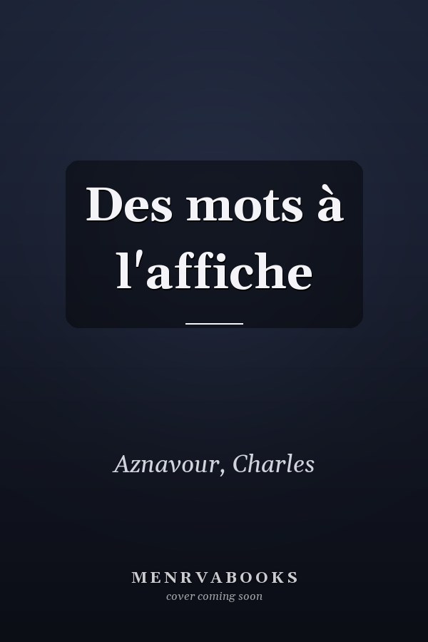 Des mots à l'affiche
