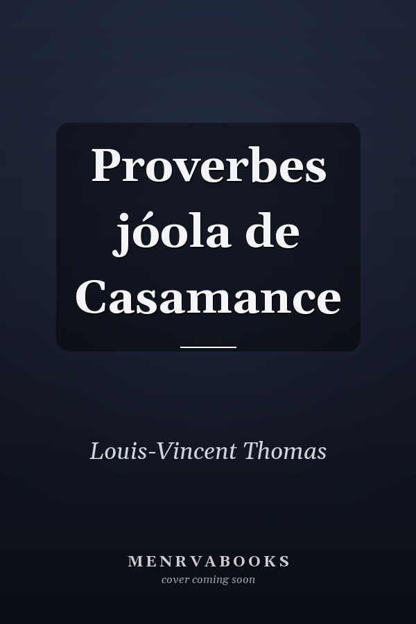 Proverbes jóola de Casamance