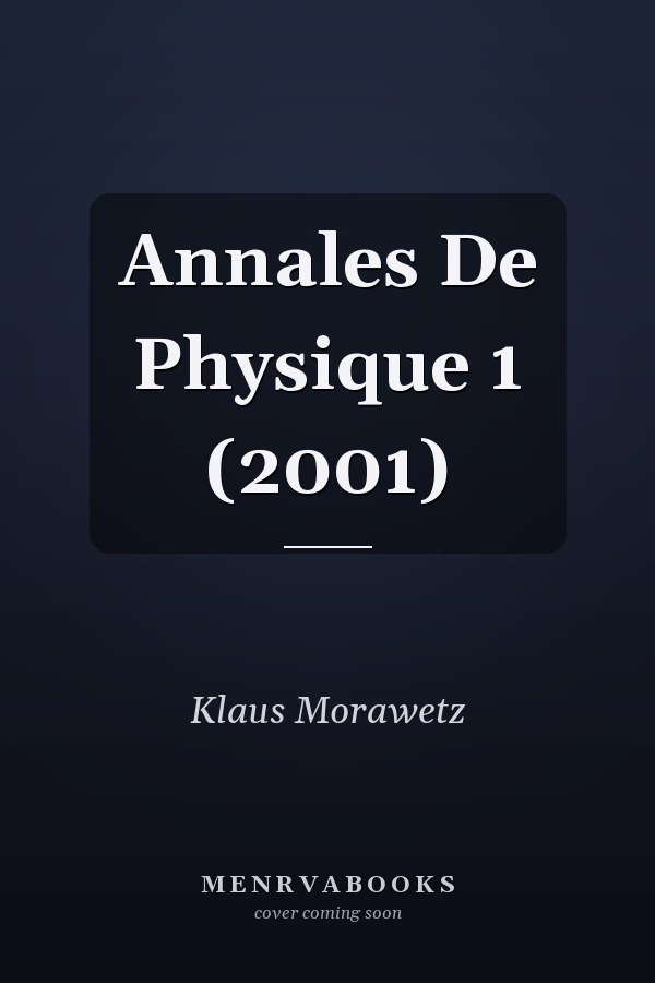 Annales De Physique 1 (2001)