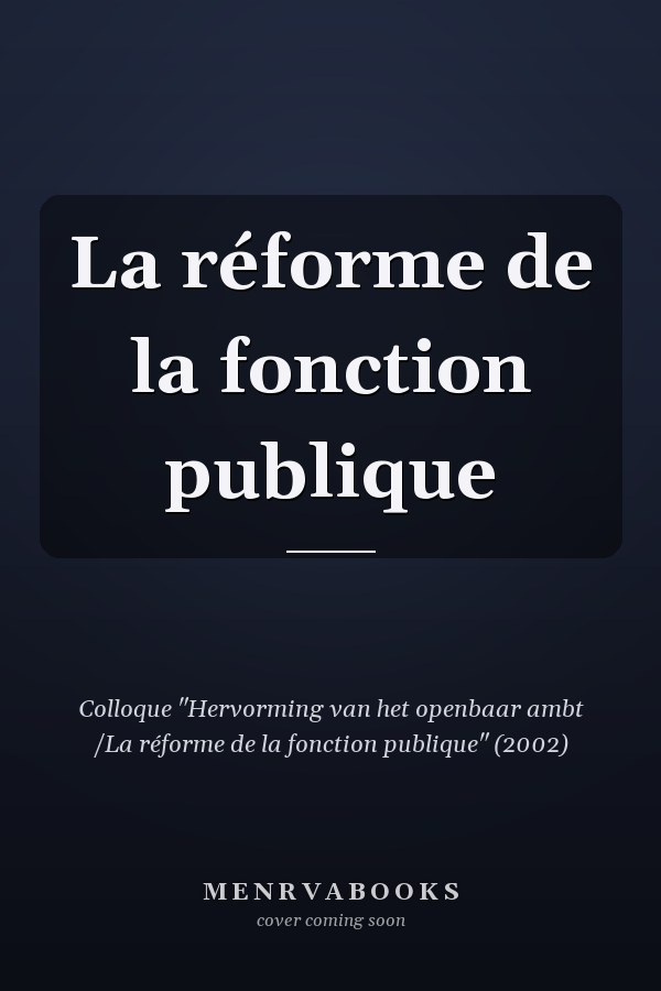 La réforme de la fonction publique