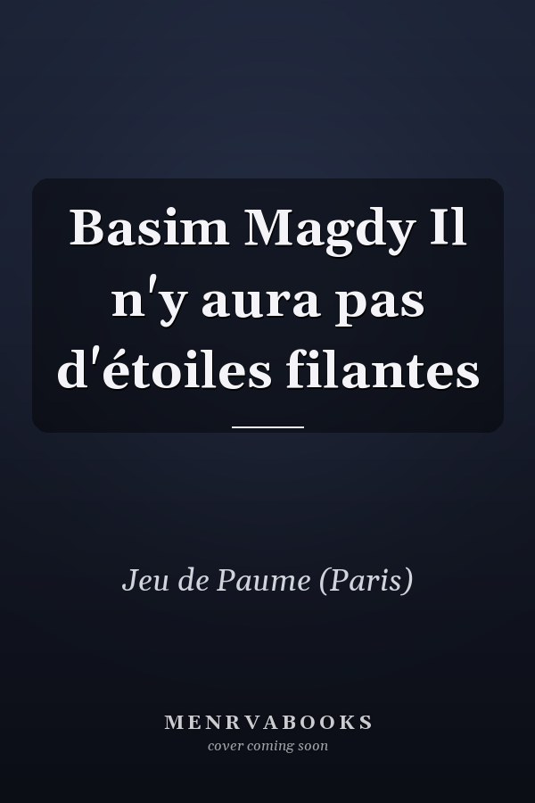 Basim Magdy Il n'y aura pas d'étoiles filantes