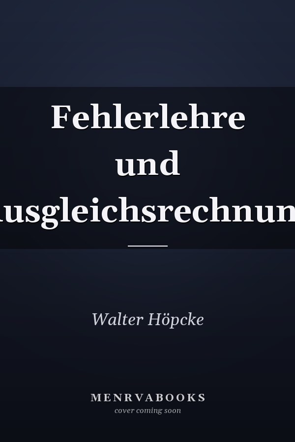 Fehlerlehre und Ausgleichsrechnung