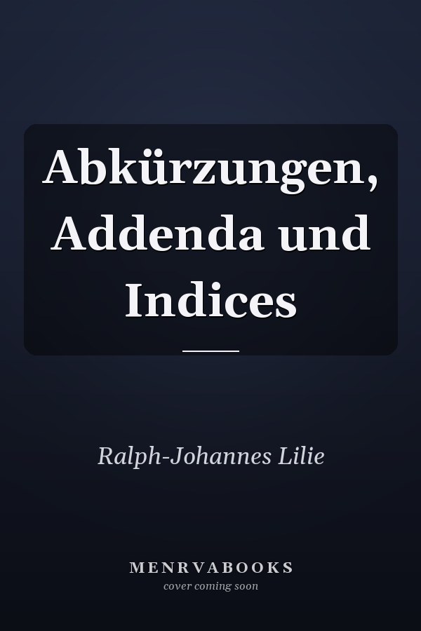 Abkürzungen, Addenda und Indices