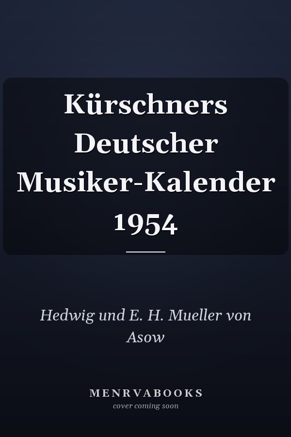 Kürschners Deutscher Musiker-Kalender 1954