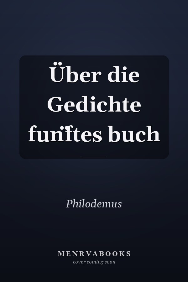 Über die Gedichte fun̈ftes buch