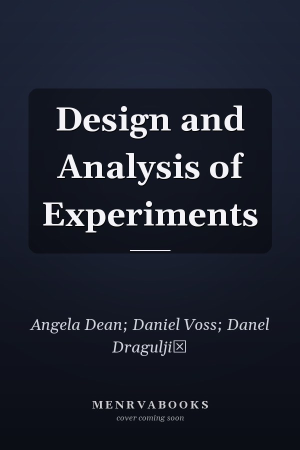 Design and Analysis of Experiments