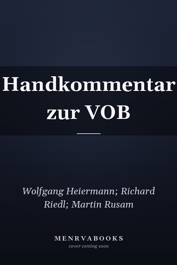Handkommentar zur VOB