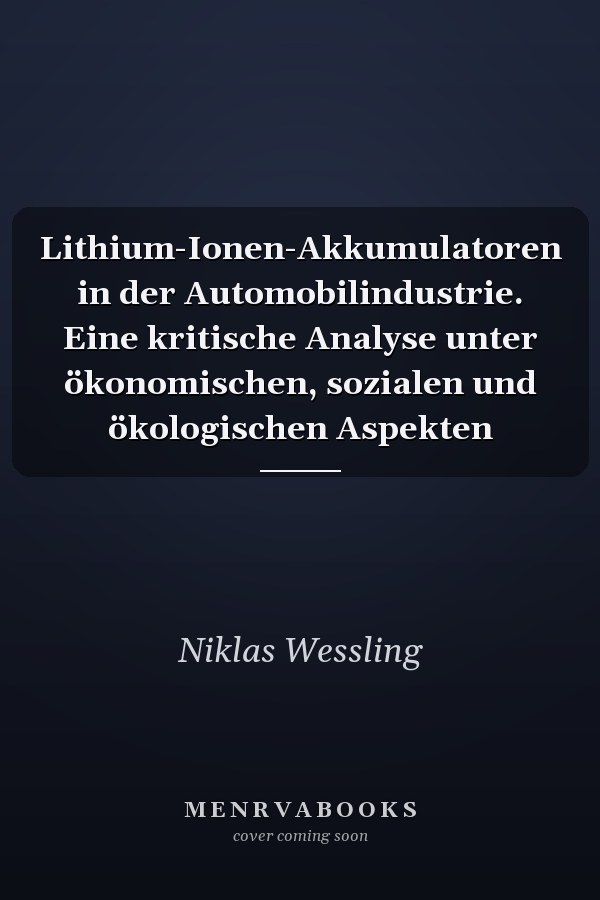 Lithium-Ionen-Akkumulatoren in der Automobilindustrie. Eine kritische Analyse unter ökonomischen, sozialen und ökologischen Aspekten
