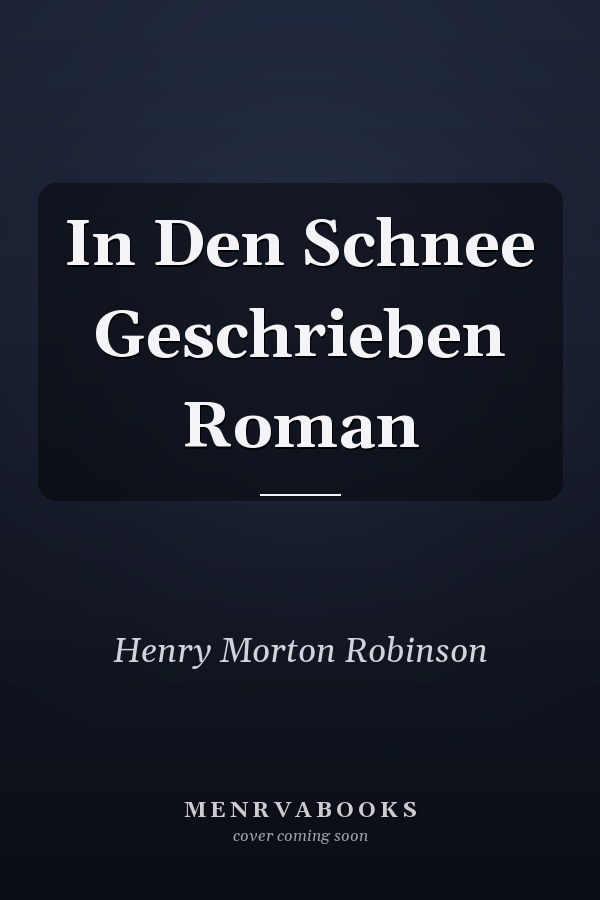 In Den Schnee Geschrieben Roman