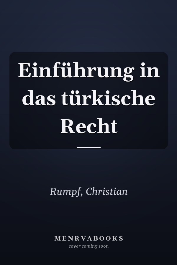 Einführung in das türkische Recht