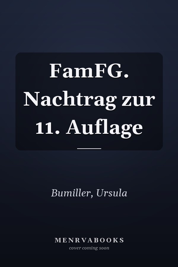 FamFG. Nachtrag zur 11. Auflage