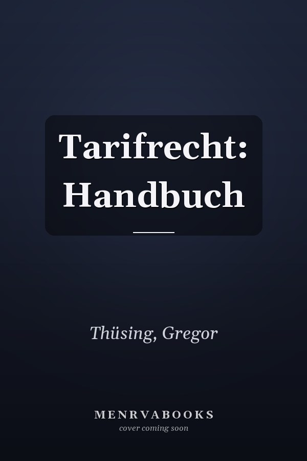 Tarifrecht: Handbuch
