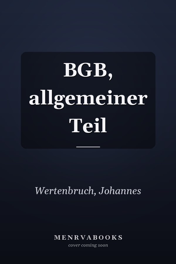 BGB, allgemeiner Teil