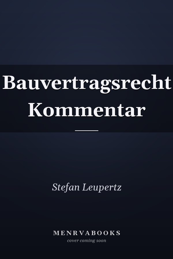 Bauvertragsrecht Kommentar