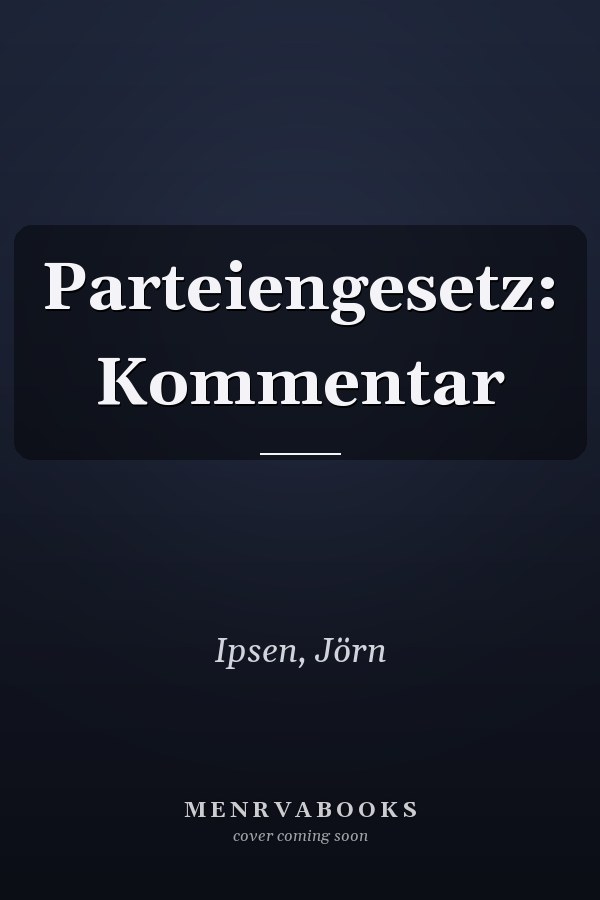 Parteiengesetz: Kommentar