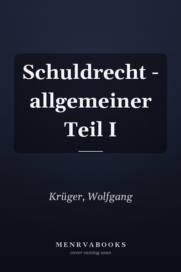 Schuldrecht - allgemeiner Teil I