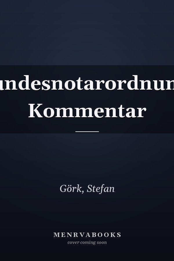 Bundesnotarordnung: Kommentar