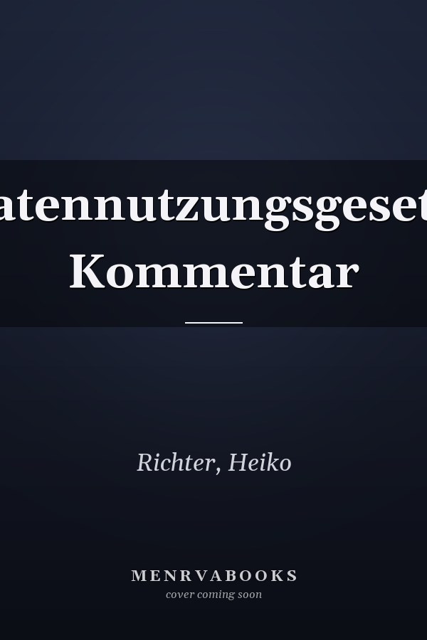 Datennutzungsgesetz: Kommentar