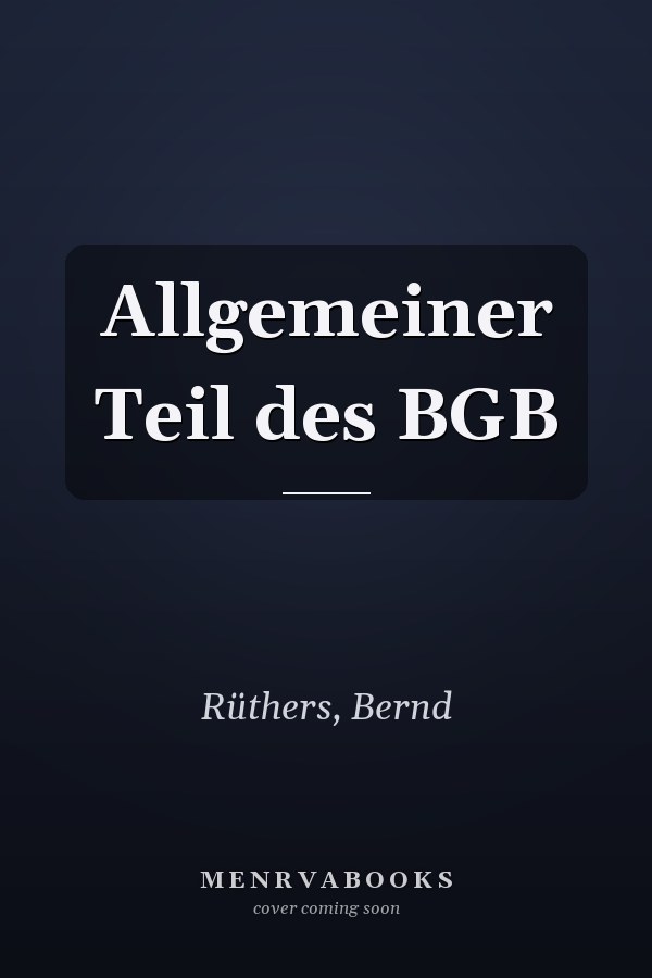 Allgemeiner Teil des BGB