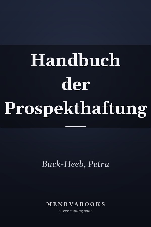 Handbuch der Prospekthaftung