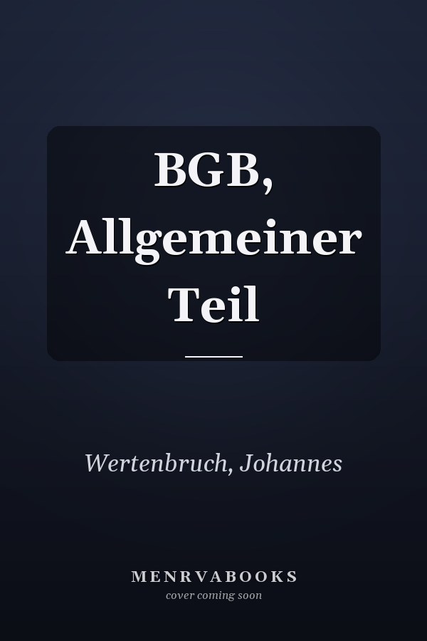 BGB, Allgemeiner Teil