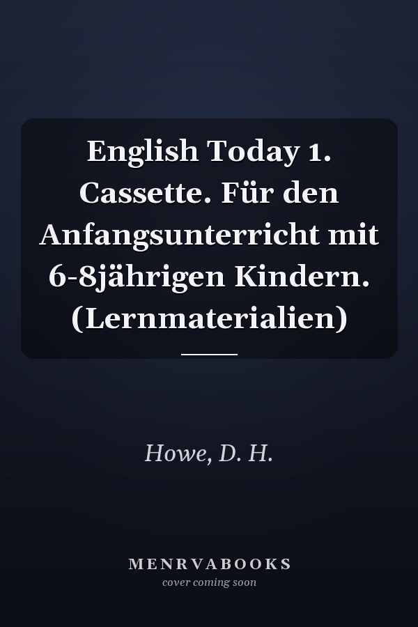 English Today 1. Cassette. Für den Anfangsunterricht mit 6-8jährigen Kindern. (Lernmaterialien)