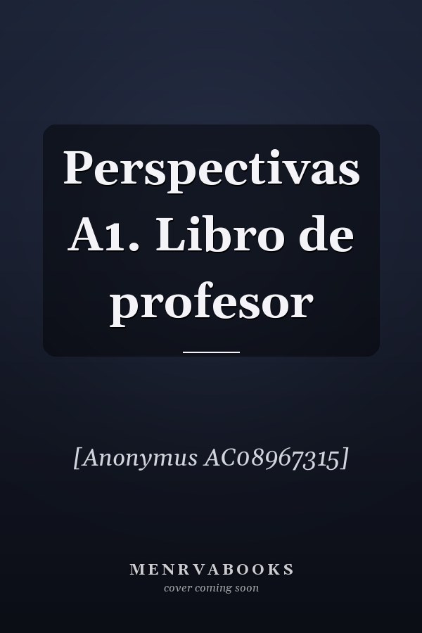 Perspectivas A1. Libro de profesor