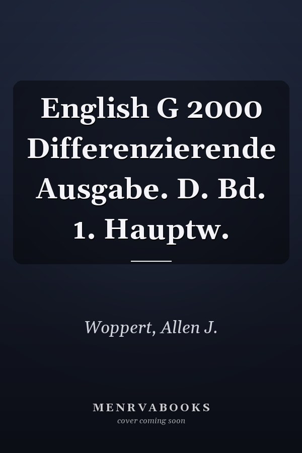 English G 2000 Differenzierende Ausgabe. D. Bd. 1. Hauptw.