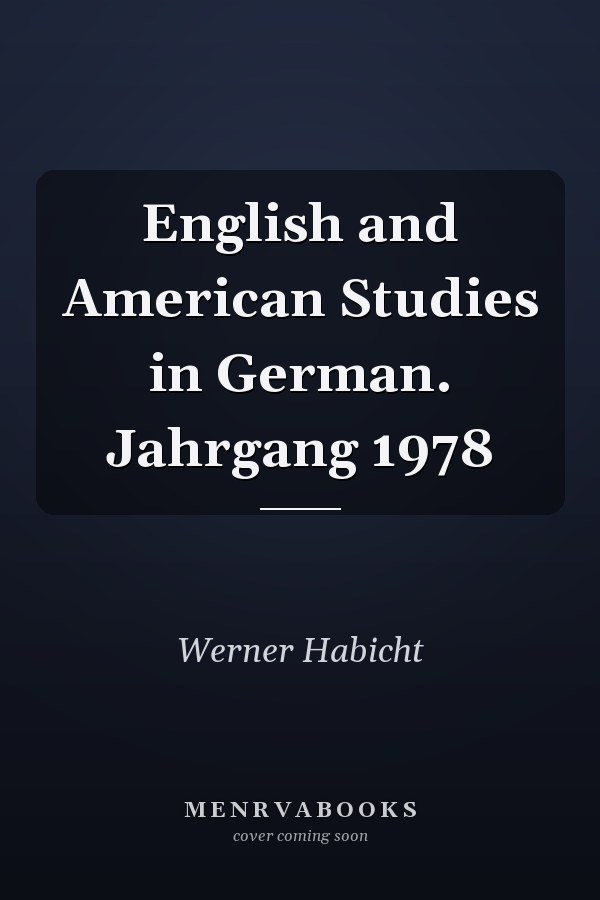 English and American Studies in German. Jahrgang 1978