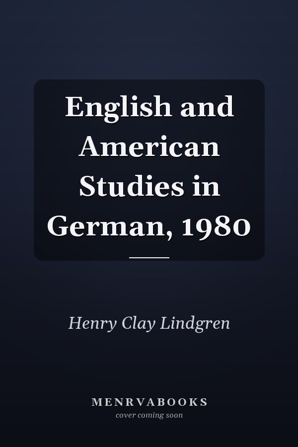 English and American Studies in German, 1980