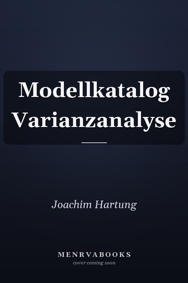 Modellkatalog Varianzanalyse