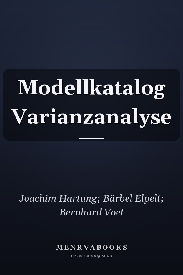 Modellkatalog Varianzanalyse