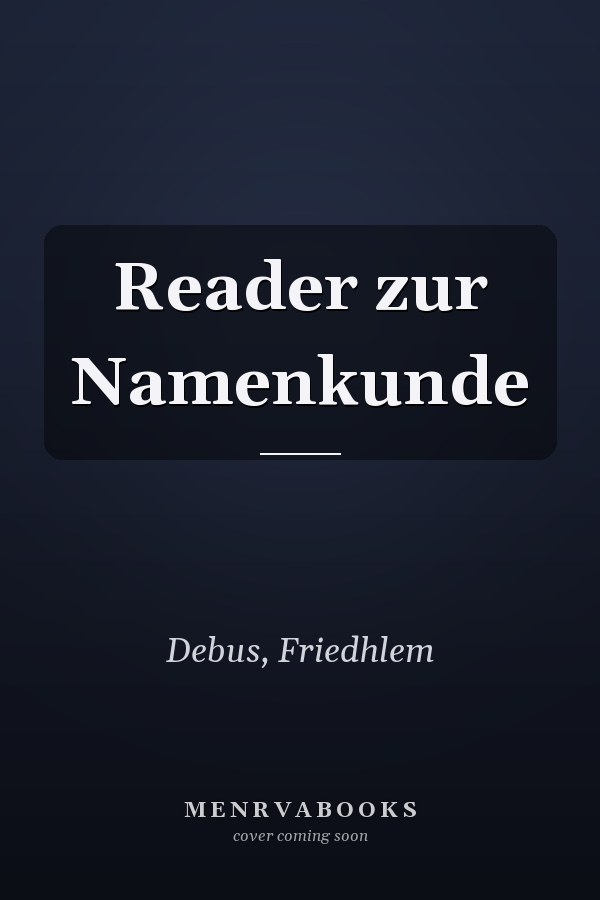 Reader zur Namenkunde