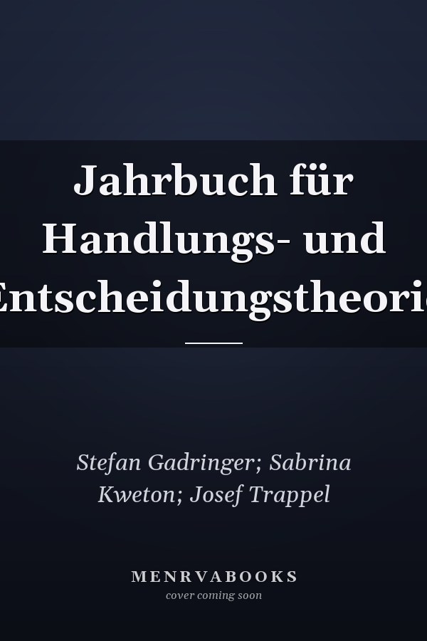 Jahrbuch für Handlungs- und Entscheidungstheorie