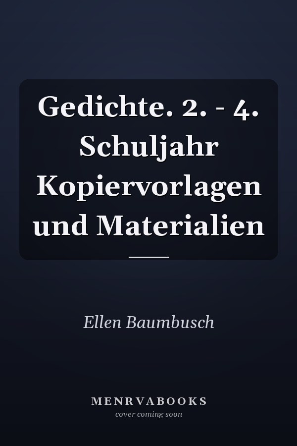 Gedichte. 2. - 4. Schuljahr Kopiervorlagen und Materialien