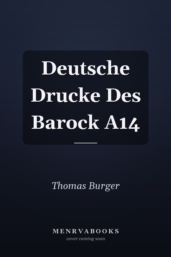 Deutsche Drucke Des Barock A14