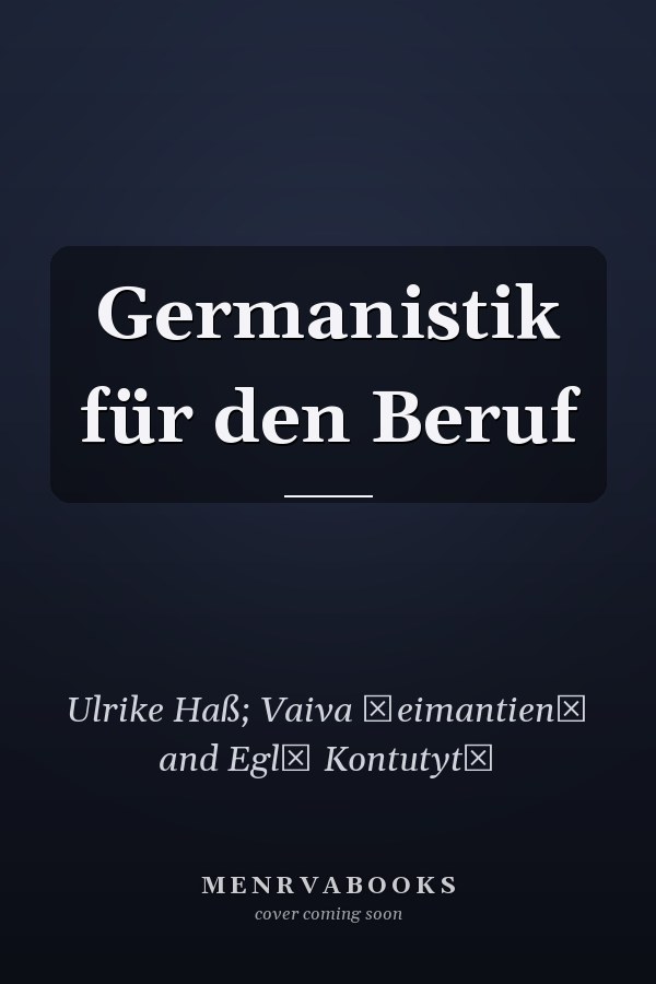 Germanistik für den Beruf