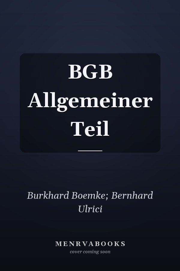 BGB Allgemeiner Teil