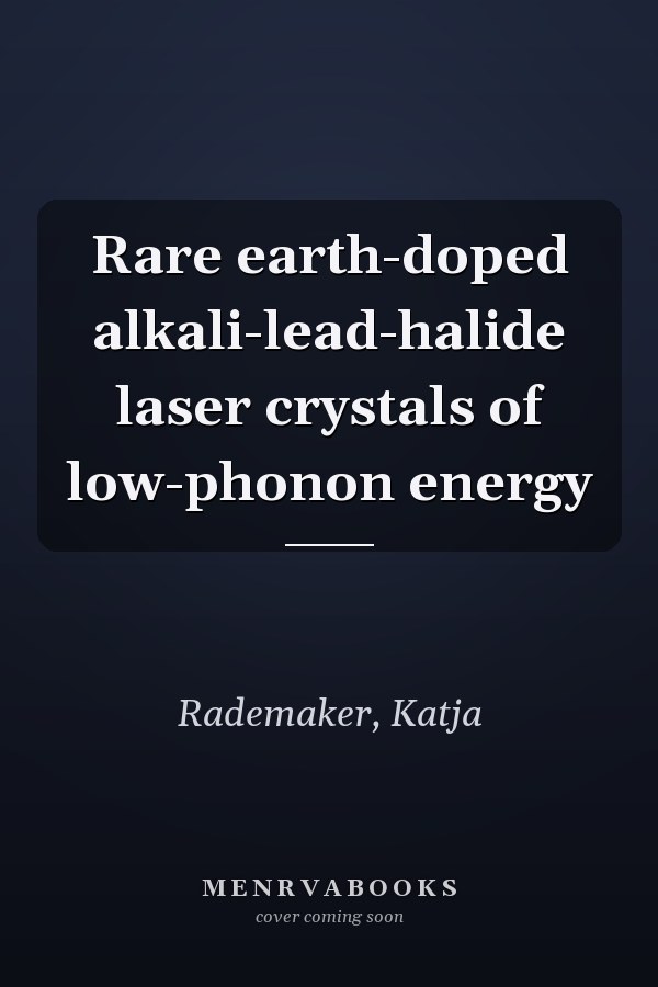 Rare earth-doped alkali-lead-halide laser crystals of low-phonon energy