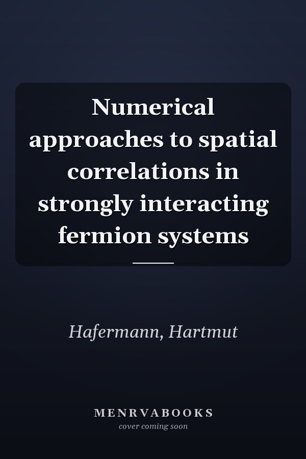Numerical approaches to spatial correlations in strongly interacting fermion systems