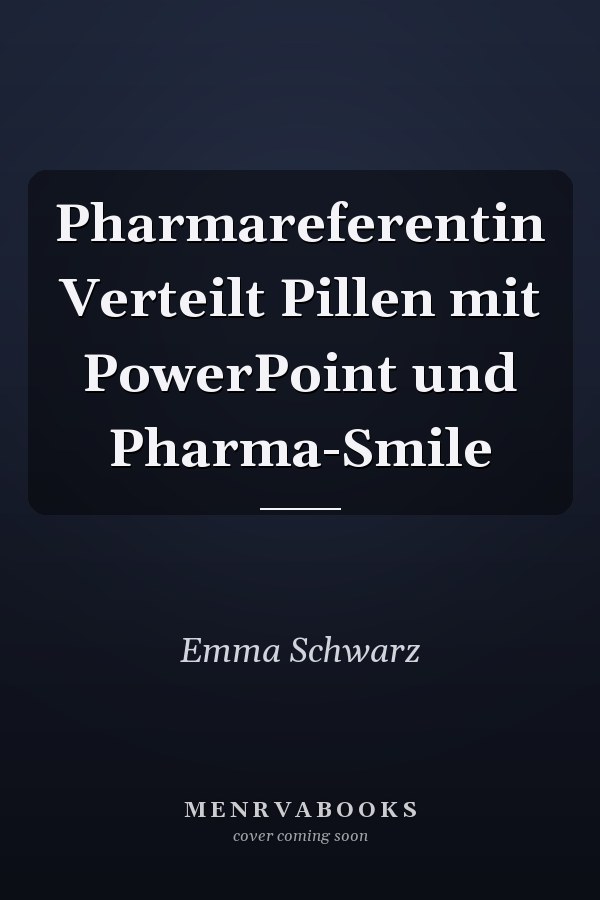 Pharmareferentin Verteilt Pillen mit PowerPoint und Pharma-Smile