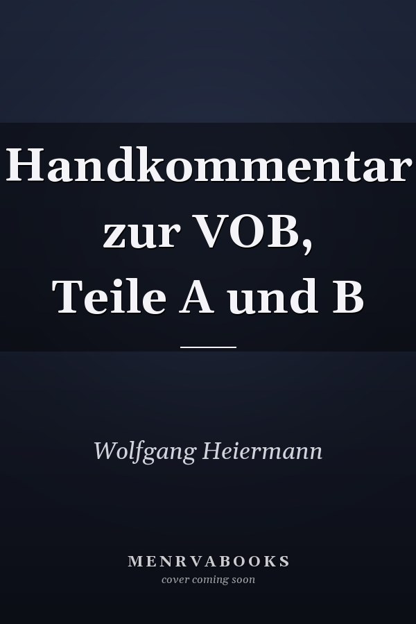 Handkommentar zur VOB, Teile A und B