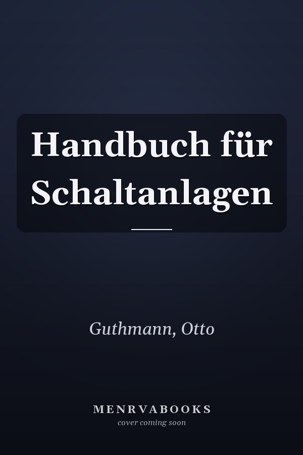 Handbuch für Schaltanlagen