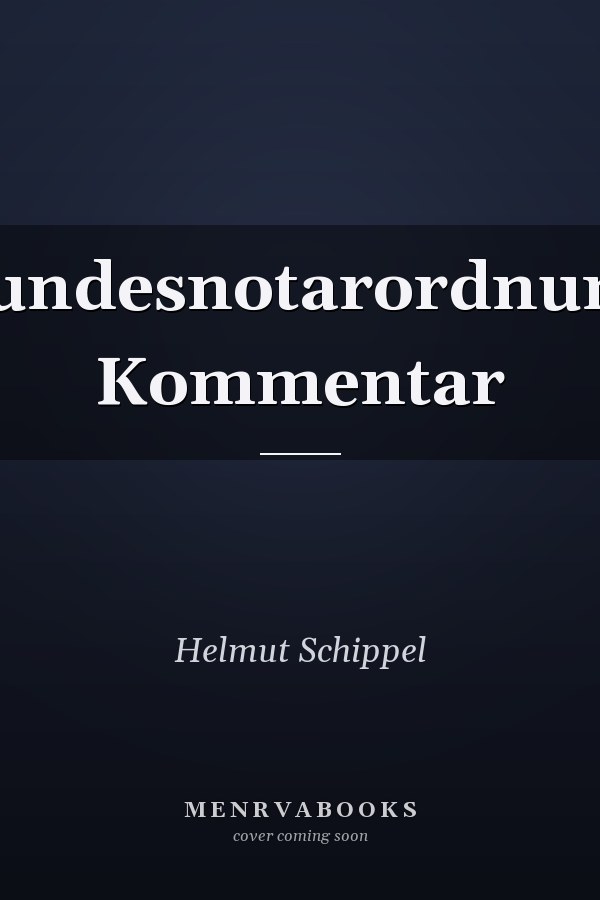 Bundesnotarordnung Kommentar