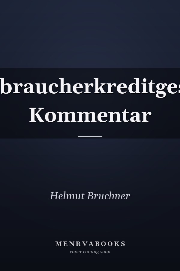 Verbraucherkreditgesetz Kommentar