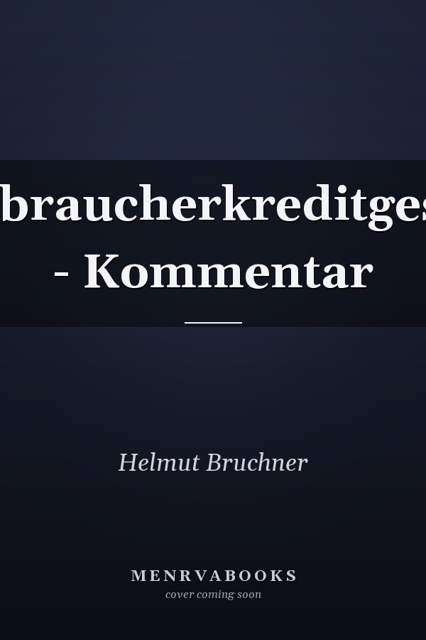 Verbraucherkreditgesetz - Kommentar